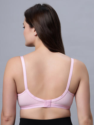 Full Coverage Non Padded Nursing Bra Peach Pink color (Pack of 2)