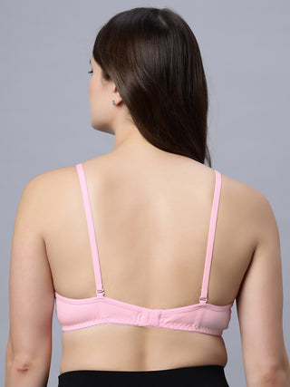 Non padded medium coverage Skin and Pink Color Everyday Bra (Pack of 2)