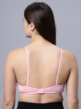 Medium coverage Non Padded Bra Pink color (Pack of 1)