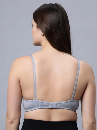 Medium coverage Non Padded Bra Grey Skin color (Pack of 2)