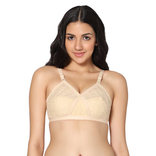 Zoya Non-Padded Full Coverage Embroidery Cotton Bra (Pack of 1)