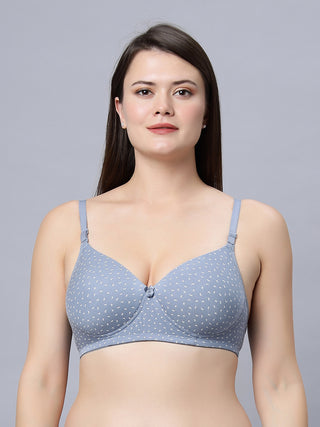 ICPD-PRINT_ASRTD_NAVY Padded Full Coverage Bra (Pack of 1) Incare