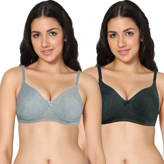 Ela Non-Padded Full Coverage T-Shirt Bra (Pack of 2) - Incare