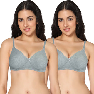 Ela Non-Padded Full Coverage T-Shirt Bra (Pack of 2) - Incare