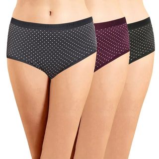 High Rise Full Coverage Outer Elastic Hipster Panty (Pack of 3) - Incare