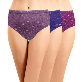 High Rise Hipster Panties with Inner Elastic (Pack of 3) - Incare