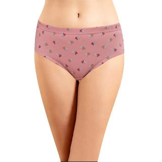 High Rise Hipster Panties with Inner Elastic - (Pack of 3) - Incare