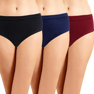 ICIN-009 Hipster Panties with Inner Elastic - (Pack of 3) - Incare