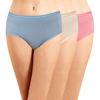 ICOE-029 Hipster Panties with Outer Elastic (Pack of 3) - Incare