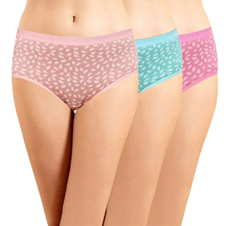 ICOE-074 Hipster Panties with Outer Elastic - (Pack of 3) - Incare