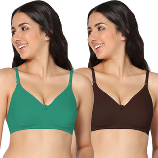 Navya Lightly Padded Full-Coverage T-Shirt bra (Pack of 2) - Incare