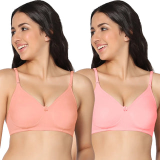 Navya Lightly Padded Full-Coverage T-Shirt bra (Pack of 2) - Incare