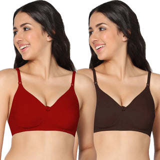 Navya Lightly Padded Full-Coverage T-Shirt bra (Pack of 2) - Incare