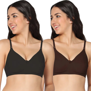 Navya Lightly Padded Full-Coverage T-shirt bra (Pack of 2) - Incare