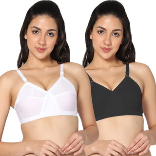 Softplus Non-Padded Full Coverage T-Shirt Bra (Pack of 2) - Incare