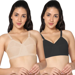 Softplus Non-Padded Full Coverage T-Shirt Bra (Pack of 2) - Incare