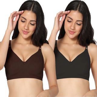 Suhana Non-Padded Full Coverage T-Shirt Bra (Pack of 2) - Incare