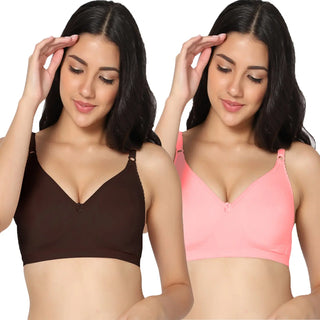 Suhana Non-Padded Full Coverage T-Shirt Bra (Pack of 2) - Incare