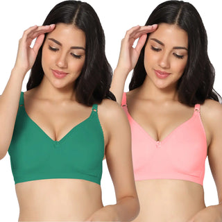 Suhana Non-Padded Full Coverage T-Shirt Bra (Pack of 2) - Incare