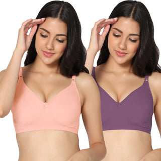 Suhana Non-Padded Full Coverage T-Shirt Bra (Pack of 2) - Incare