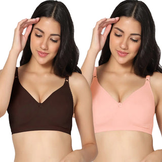 Suhana Non-Padded Full Coverage T-Shirt Bra (Pack of 2) - Incare