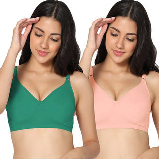 Suhana Non-Padded Full Coverage T-Shirt Bra (Pack of 2) - Incare