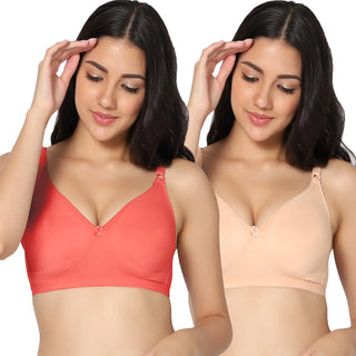 Suhana Non-Padded Full Coverage T-Shirt Bra (Pack of 2) - Incare