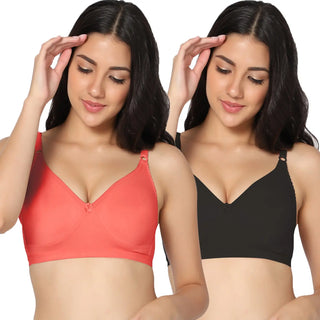 Suhana Non-Padded Full Coverage T-Shirt Bra (Pack of 2) - Incare