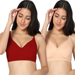 Suhana Non-Padded Full Coverage T-Shirt Bra (Pack of 2) - Incare