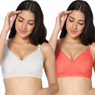 Suhana Non-Padded Full Coverage T-Shirt Bra (Pack of 2) - Incare