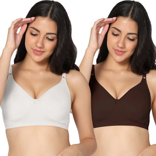 Suhana Non-Padded Full Coverage T-Shirt Bra (Pack of 2) - Incare