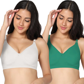 Suhana Non-Padded Full Coverage T-Shirt Bra (Pack of 2) - Incare