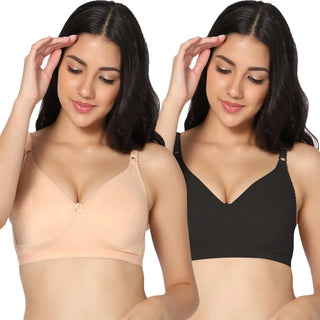 Suhana Non-Padded Full Coverage T-Shirt Bra (Pack of 2) - Incare