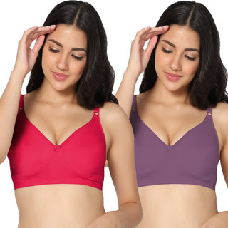 Suhana Non-Padded Full Coverage T-Shirt Bra (Pack of 2) - Incare