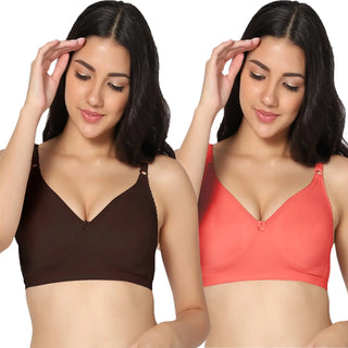 Suhana Non-Padded Full Coverage T-Shirt Bra (Pack of 2) - Incare