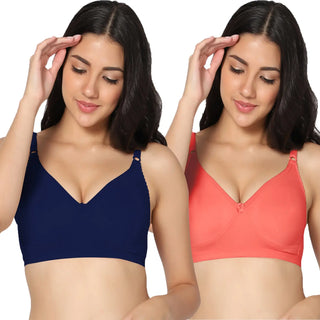 Suhana Non-Padded Full Coverage T-Shirt Bra (Pack of 2) - Incare