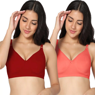 Suhana Non-Padded Full Coverage T-Shirt Bra (Pack of 2) - Incare