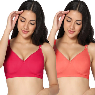 Suhana Non-Padded Full Coverage T-Shirt Bra (Pack of 2) - Incare