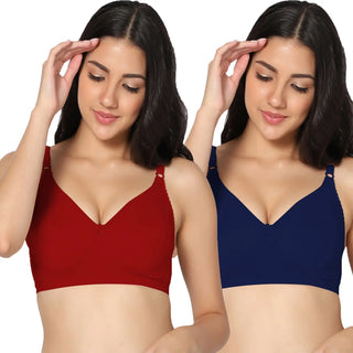 Suhana Non-Padded Full Coverage T-Shirt Bra (Pack of 2) - Incare