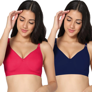 Suhana Non-Padded Full Coverage T-Shirt Bra (Pack of 2) - Incare