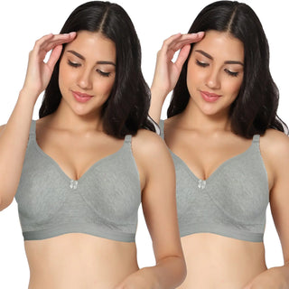 Suhana Non-Padded Full Coverage T-Shirt Bra (Pack of 2) - Incare