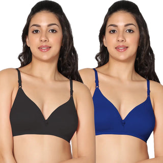 Half Coverage Non-Padded Bra (Pack of 2)