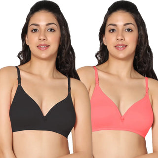 Half Coverage Non-Padded Bra (Pack of 2)