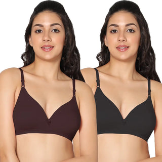 Half Coverage Non-Padded Bra (Pack of 2)