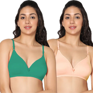 Half Coverage Non-Padded Bra (Pack of 2)