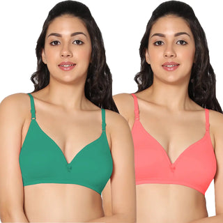 Half Coverage Non-Padded Bra (Pack of 2)