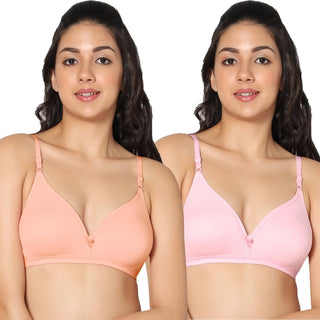 Half Coverage Non-Padded Bra (Pack of 2)