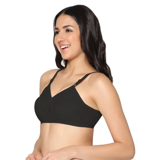 Zoya Non-Padded Full Coverage Embroidery Cotton Bra (Pack of 2) - Incare