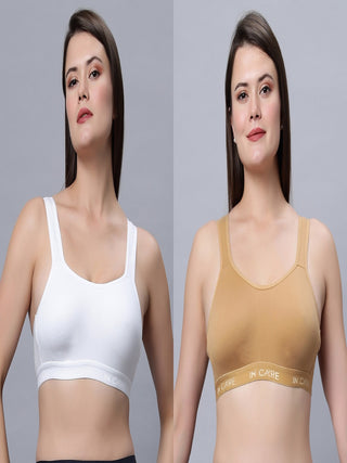 Full Coverage  Non-Padded Sports bra (Pack of 2) Incare