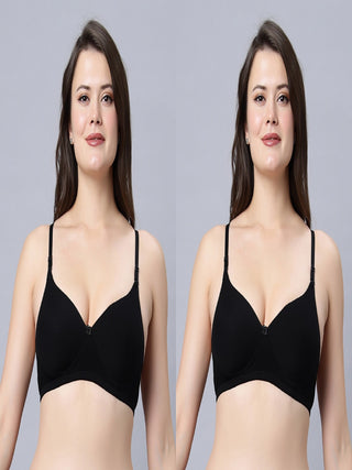 Half Coverage  Padded Bra (Pack of 2) Incare